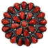 Southwest Jewelry Red Oyster Shell Large Statement Ring Size 7 BW72967
